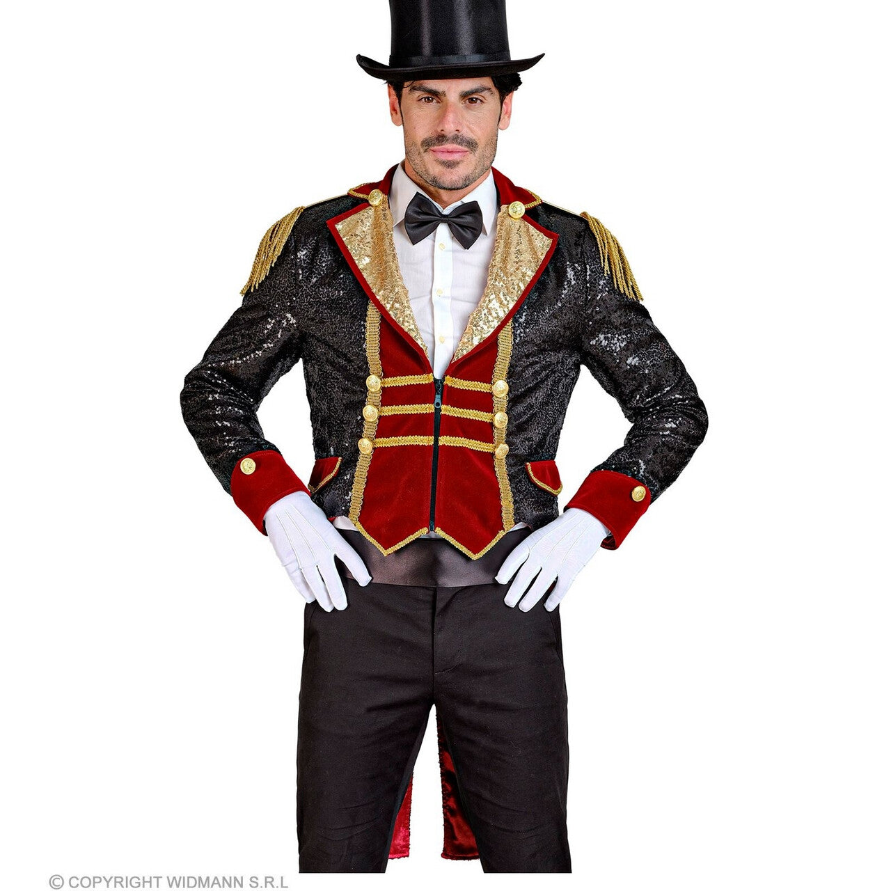 Op deze afbeelding zie je een Kostuums, van het merk Widmann. Glitter Rock Dompteur Rock-A-Billy Jas Man