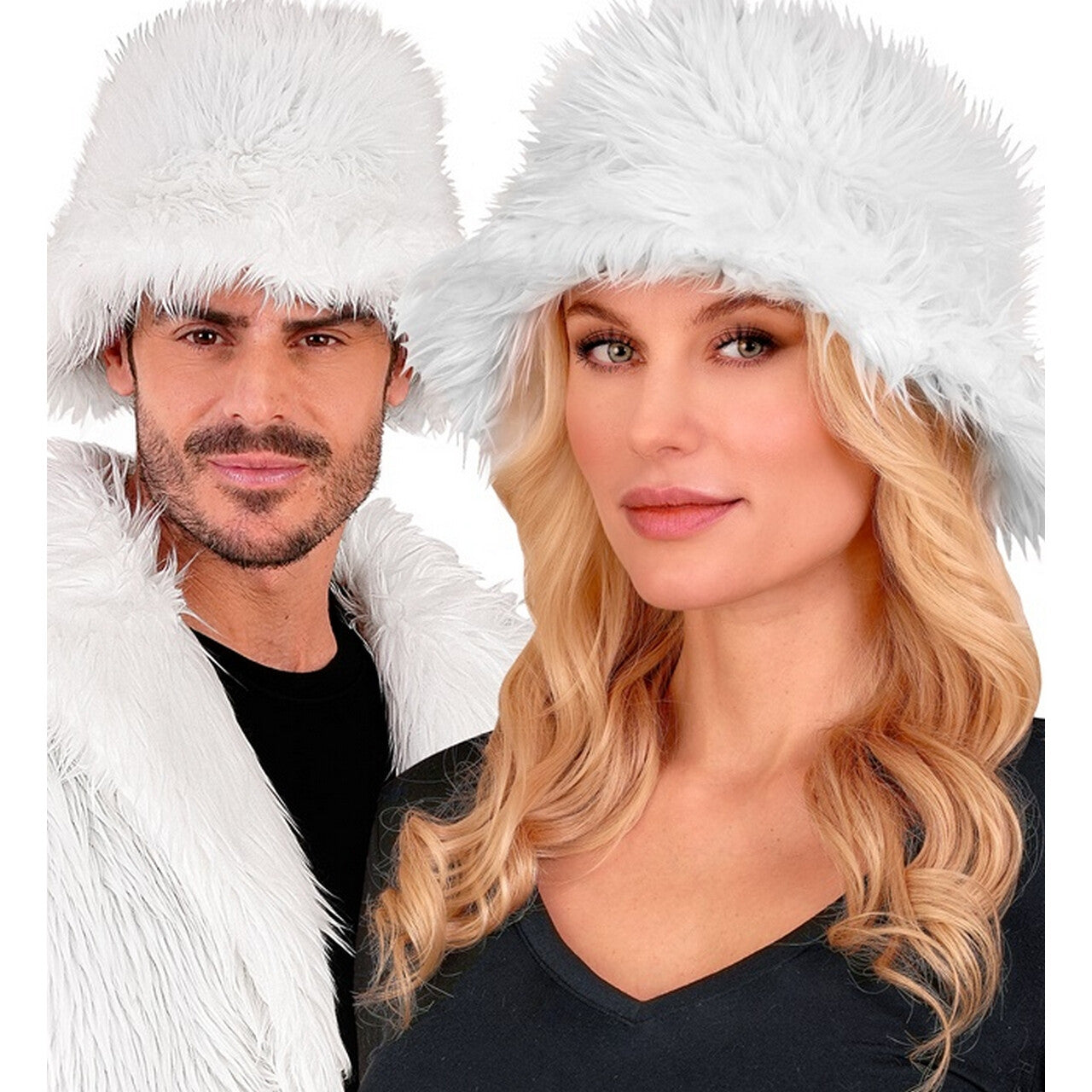 Op deze afbeelding zie je een Accessoires, van het merk Widmann. Warme Buckethat Wit