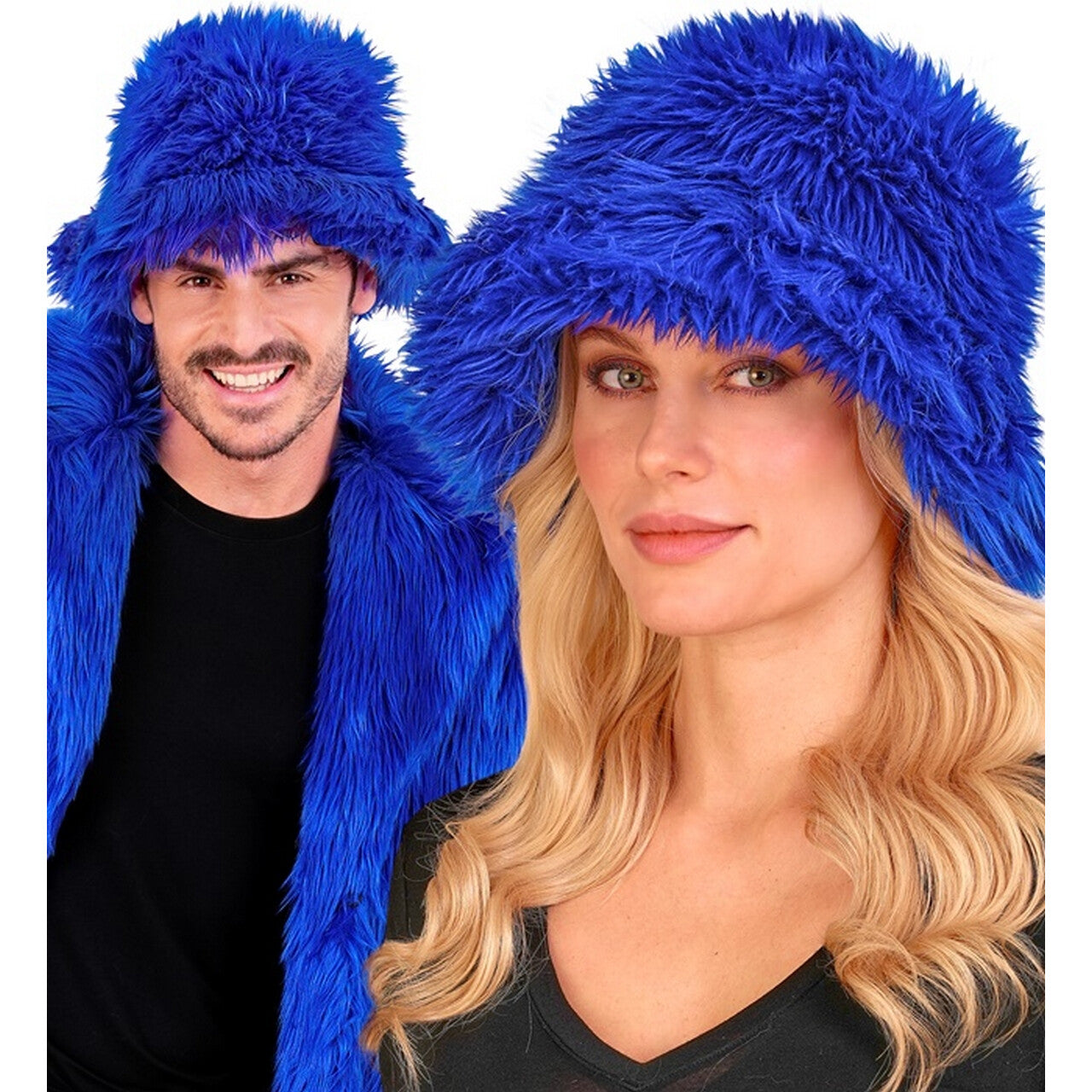 Op deze afbeelding zie je een Accessoires, van het merk Widmann. Warme Buckethat Blauw