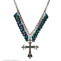 Collier Croix Avec Pierres émeraude