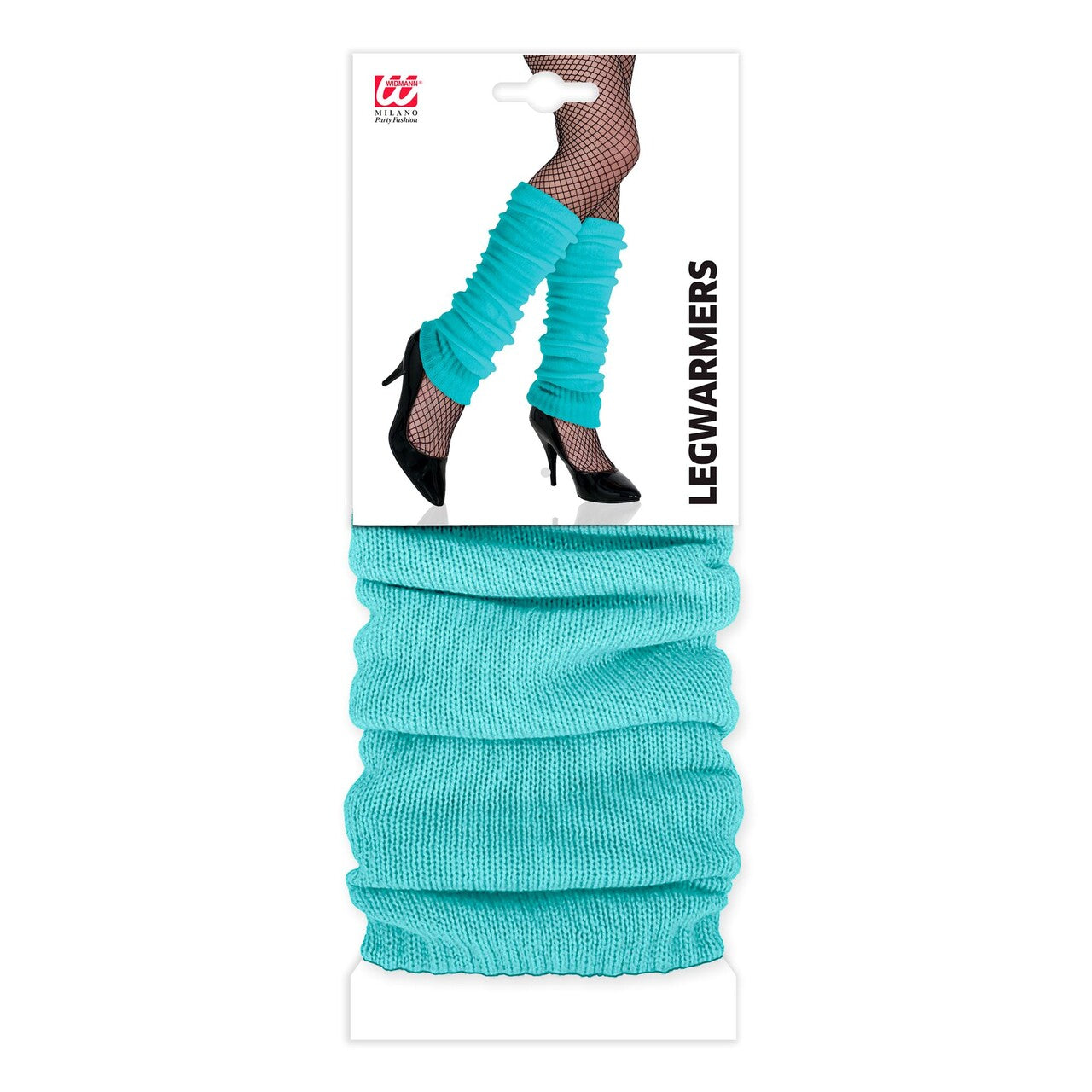 Op deze afbeelding zie je een Accessoires, van het merk Widmann. Lichtblauwe Beenwarmers 80s Fitness