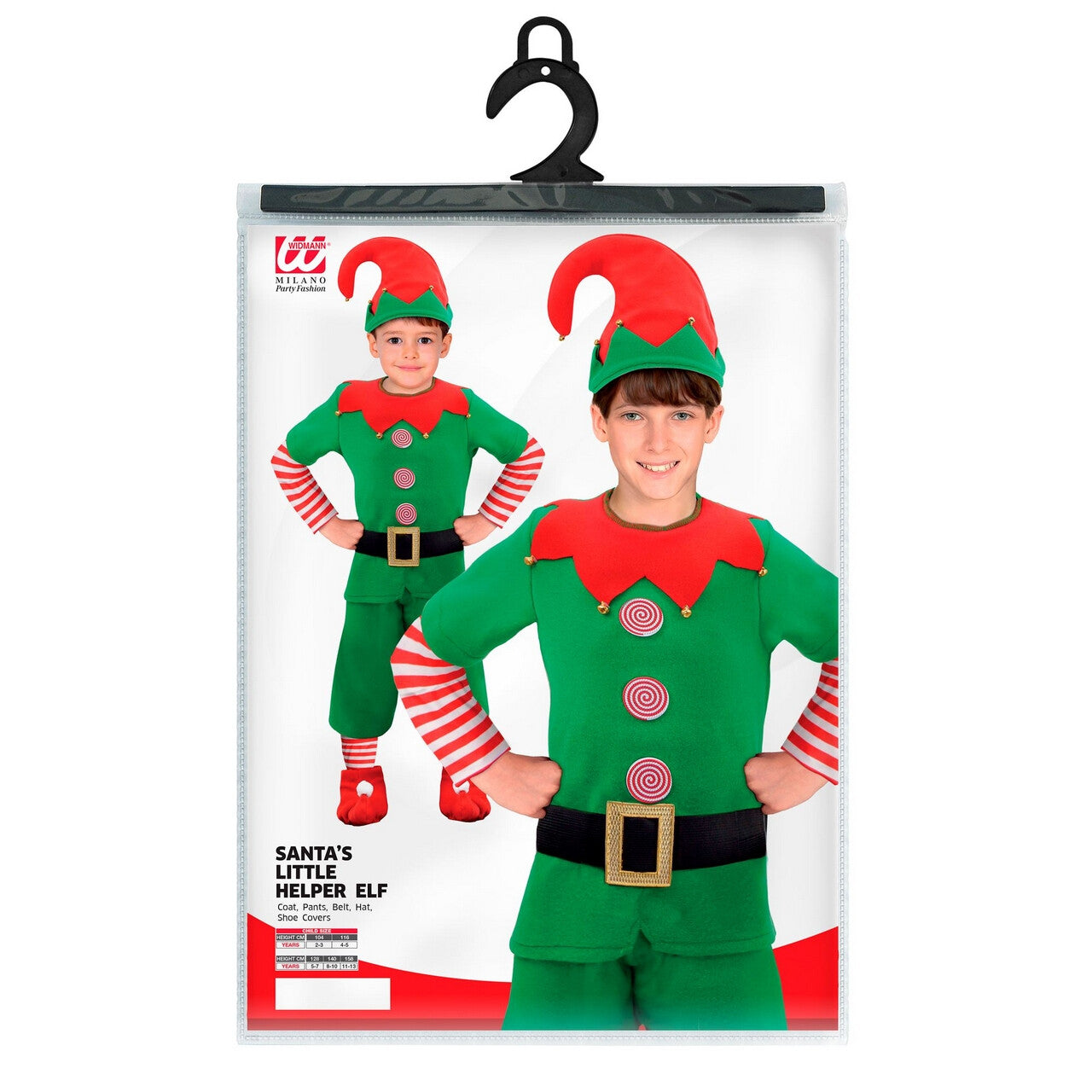 Op deze afbeelding zie je een Kostuums, van het merk Widmann. Hulpjes Van Santa Claus Kind Kostuum