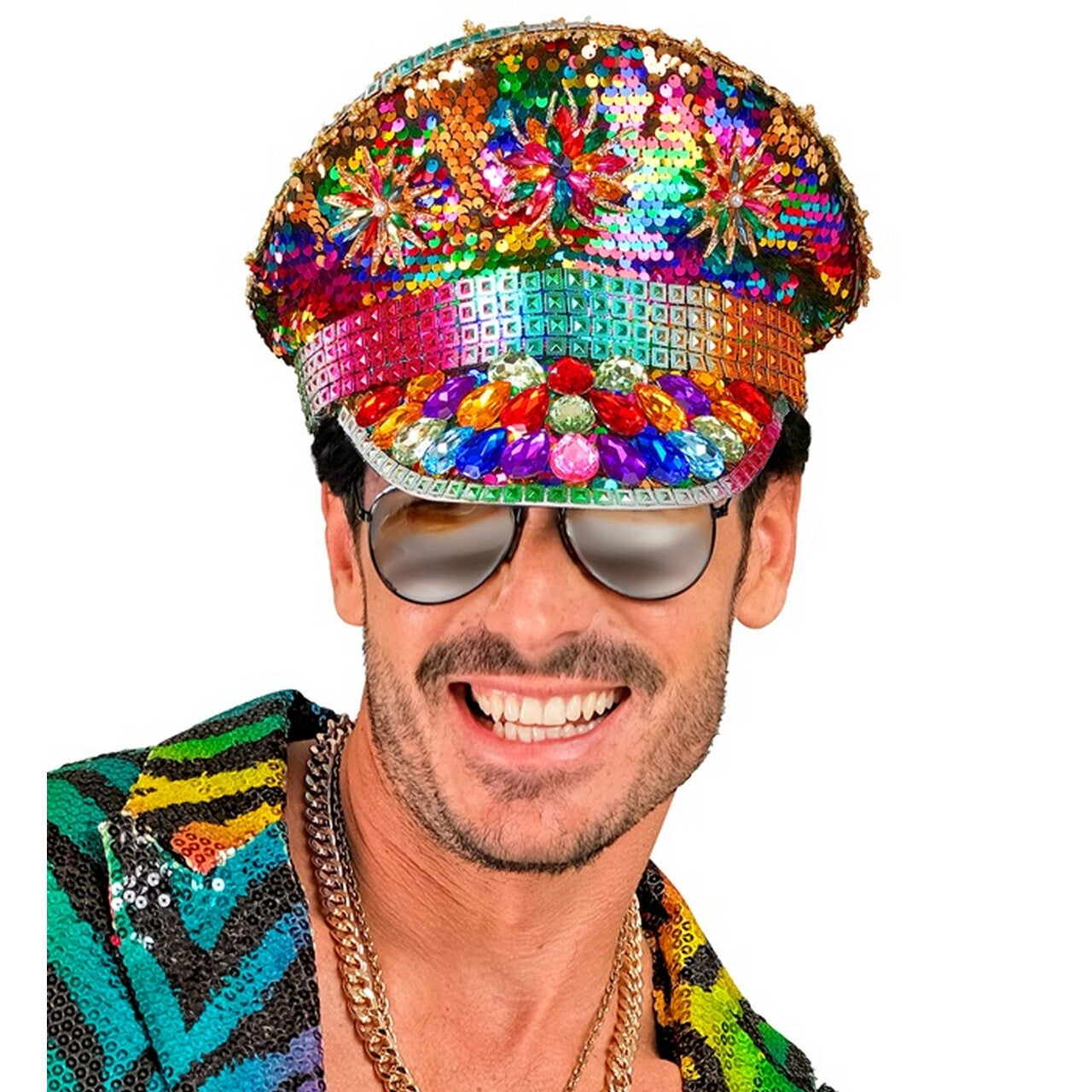 Op deze afbeelding zie je een Accessoires, van het merk Widmann. Festival Pet Rainbow Proud