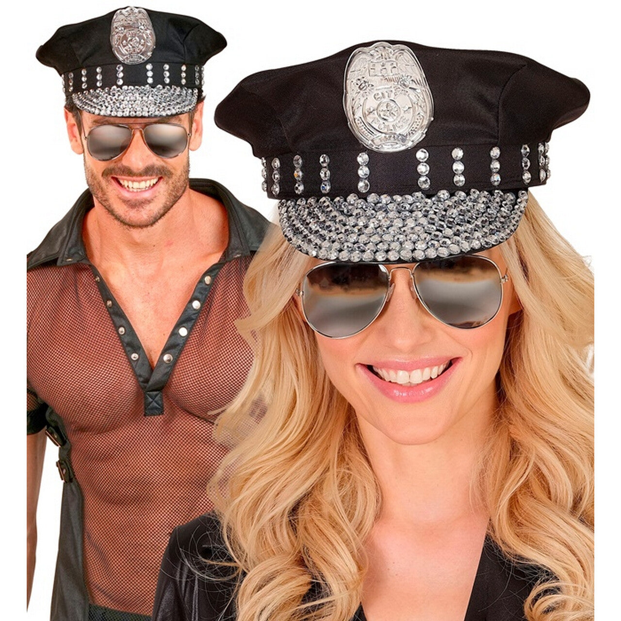 Op deze afbeelding zie je een Accessoires, van het merk Widmann. Glam Politie Pet