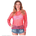 Visnet Shirt Neon Roze Vrouw