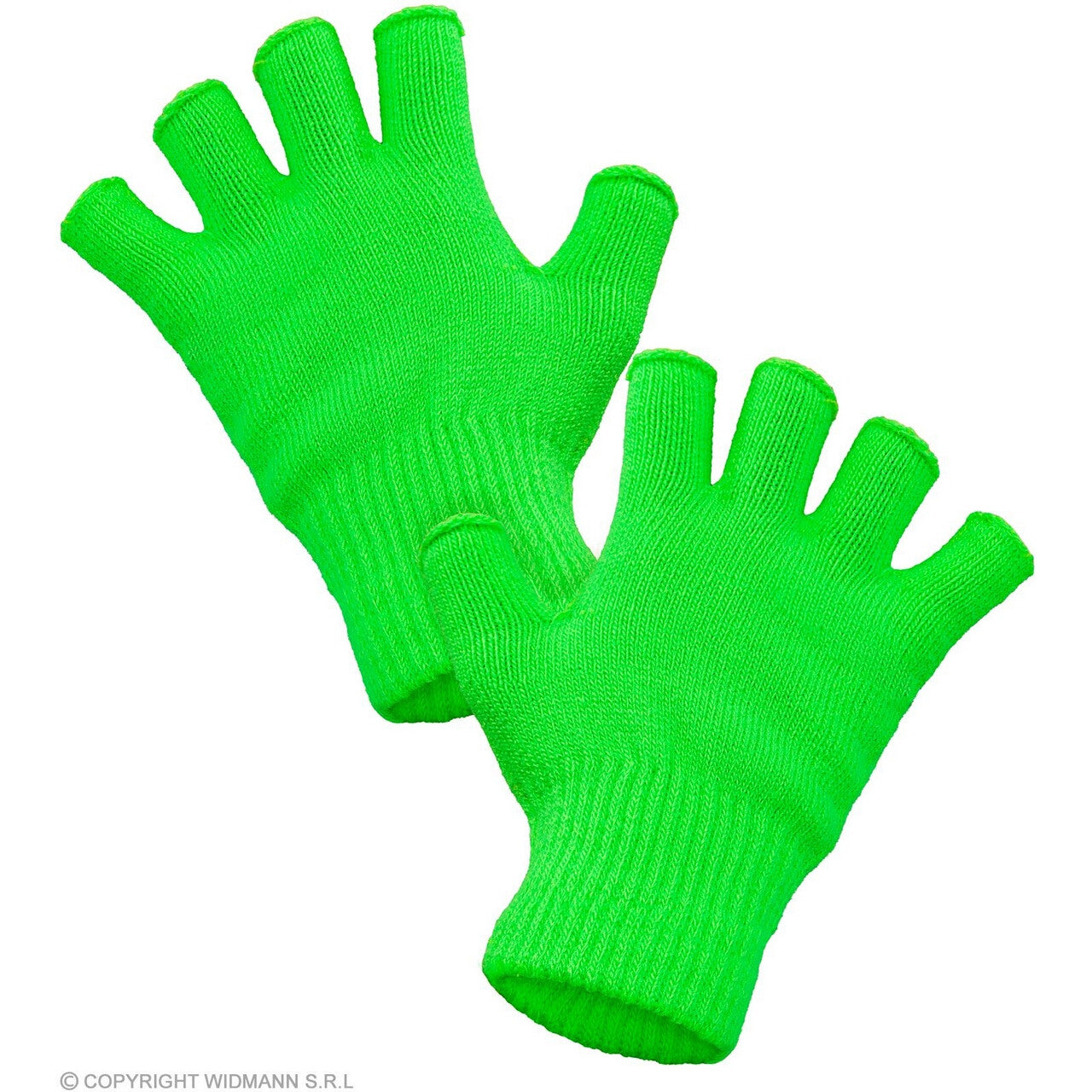 Op deze afbeelding zie je een Accessoires, van het merk Widmann. Vingerloze Handschoenen Neon Groen Handig Warm