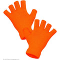 Neon-Orange Fingerlose Handschuhe Bequem Und Warm