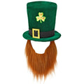 Glücklicher Leprechaun-Hut Mit Bart