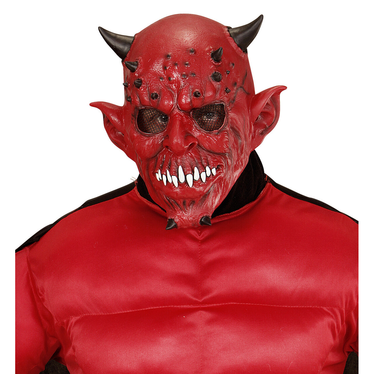 Op deze afbeelding zie je een Accessoires, van het merk Widmann. Evil Red Duivelmasker