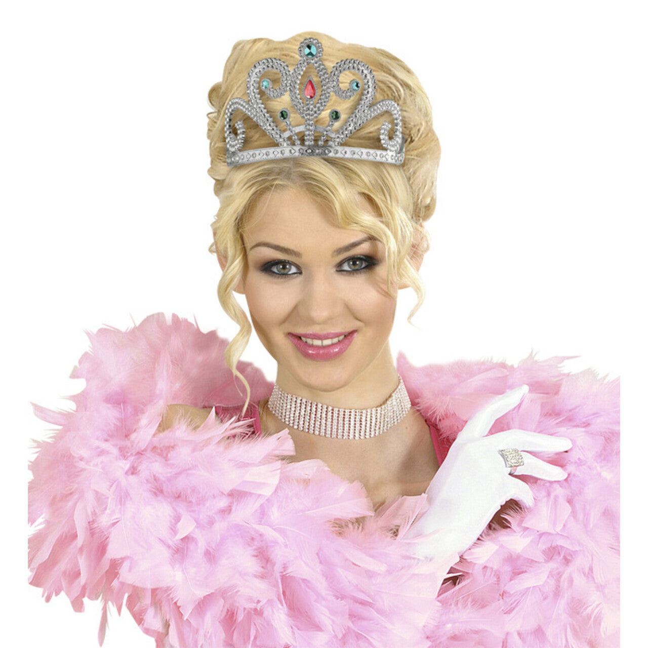 Op deze afbeelding zie je een Accessoires, van het merk Widmann. Koninklijke Prinsessenkroon Zilver Met Diamanten, Zilver