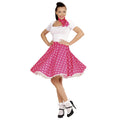 Jupe Rocknroll Années 50 Avec Écharpe Rose Pour Femme Costume