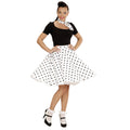 Jupe Rock And Roll Des Années 50 Avec Foulard Noir à Pois Blancs Femme Costume