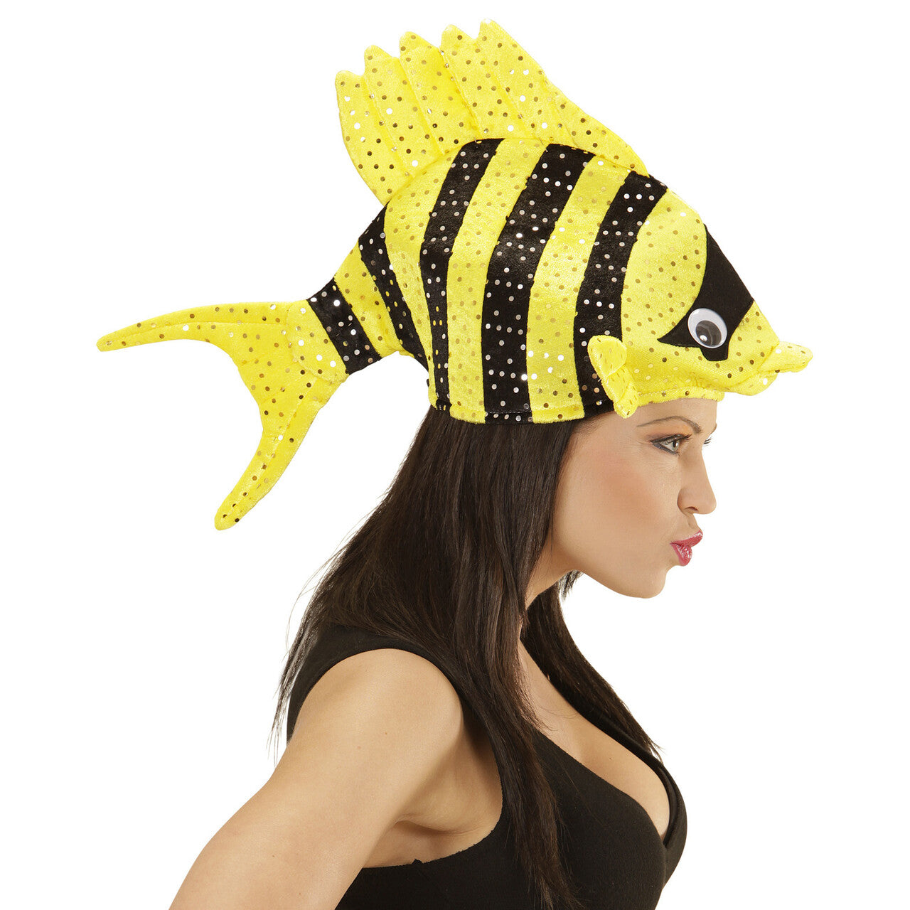 Op deze afbeelding zie je een Accessoires, van het merk Widmann. Hoed Tropische Vis, Geel Clownsvis