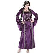 Op deze afbeelding zie je een Kostuums, van het merk Widmann. Purple Lady Middeleeuwse Prinses Vrouw Kostuum