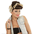 50er -Perücke, Rock Pin Up Mädchen Brown Mit Kopftuch