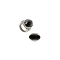 Eleganter Gothic-Ring Mit Schwarzem Stein