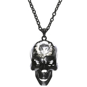 Op deze afbeelding zie je een Accessoires, van het merk Widmann. Halloween Juweel Ketting Schedel Met Kristallen Steen