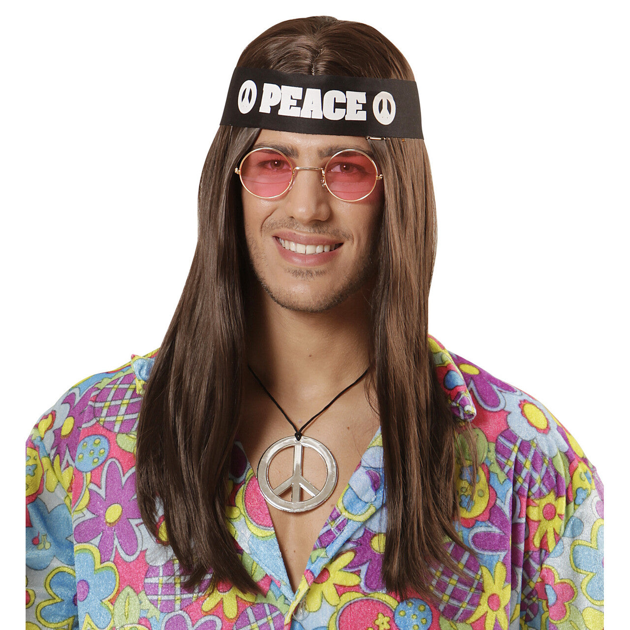 Op deze afbeelding zie je een Accessoires, van het merk Widmann. Hippie Verkleedset Woodstock For Ever