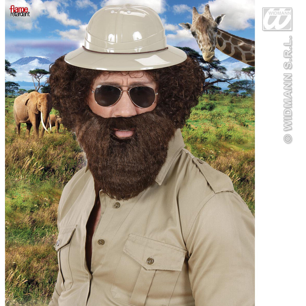 Op deze afbeelding zie je een Accessoires, van het merk Widmann. Baard Met Snor, Bruin