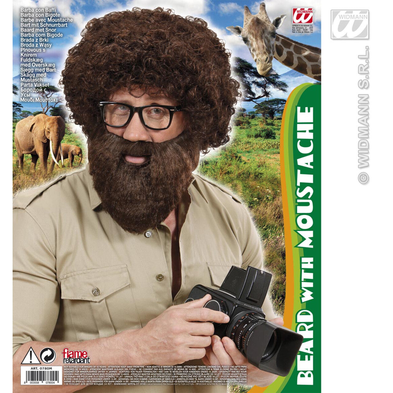 Op deze afbeelding zie je een Accessoires, van het merk Widmann. Baard Met Snor, Bruin
