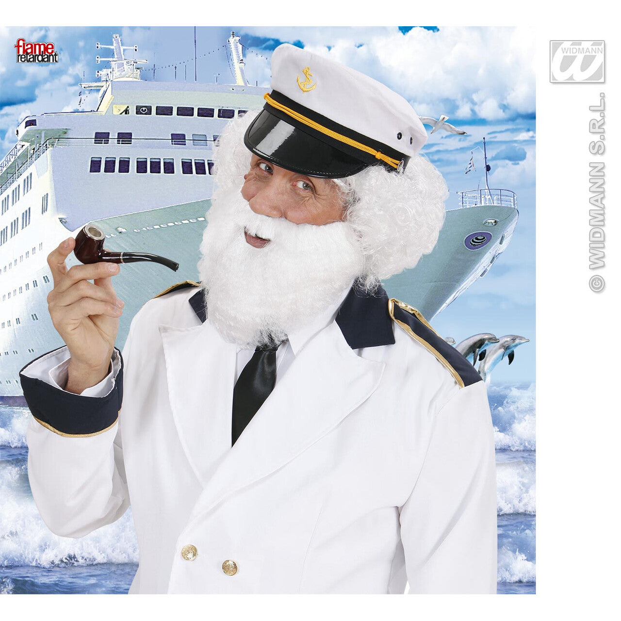 Op deze afbeelding zie je een Accessoires, van het merk Widmann. Baard Met Snor, Wit