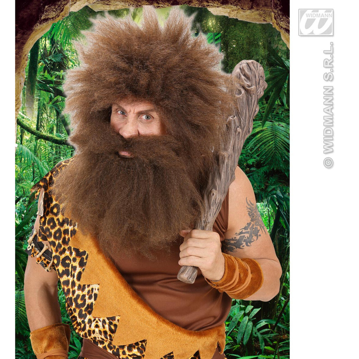 Op deze afbeelding zie je een Accessoires, van het merk Widmann. Baard Holbewoner, Bruin