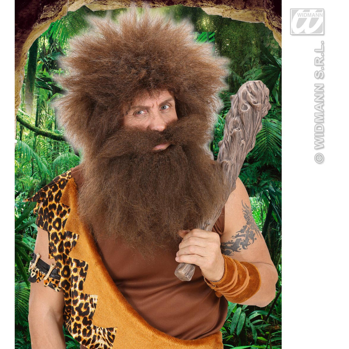 Op deze afbeelding zie je een Accessoires, van het merk Widmann. Baard Holbewoner, Bruin