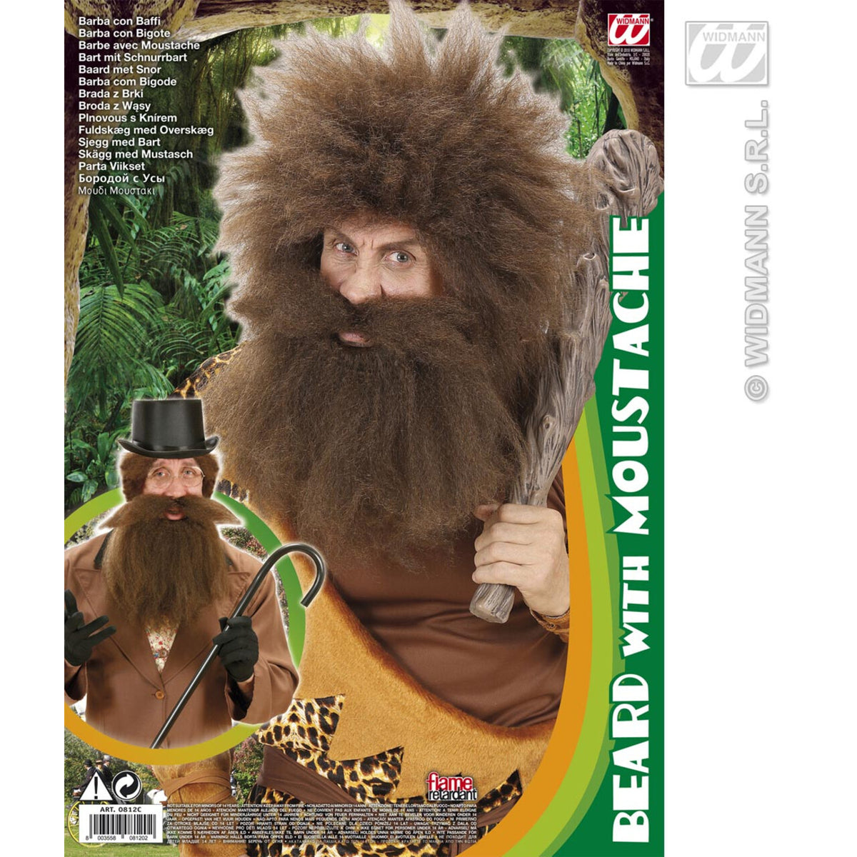 Op deze afbeelding zie je een Accessoires, van het merk Widmann. Baard Holbewoner, Bruin