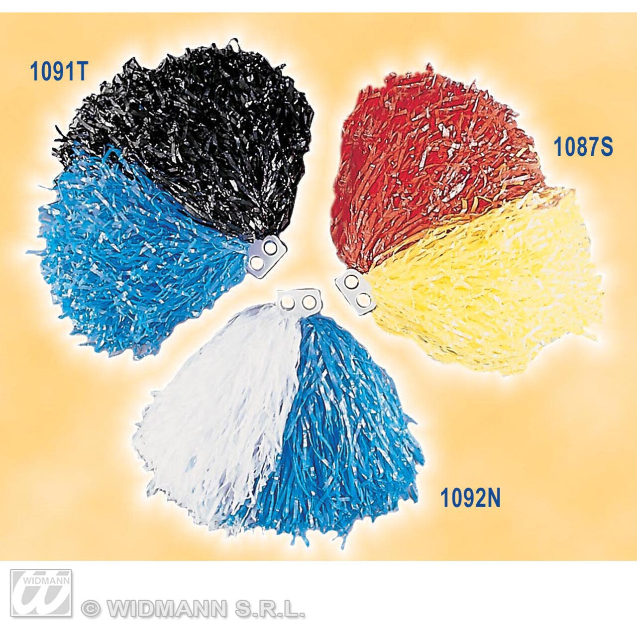 Op deze afbeelding zie je een Accessoires, van het merk Widmann. Pom Pom Blauw / Wit