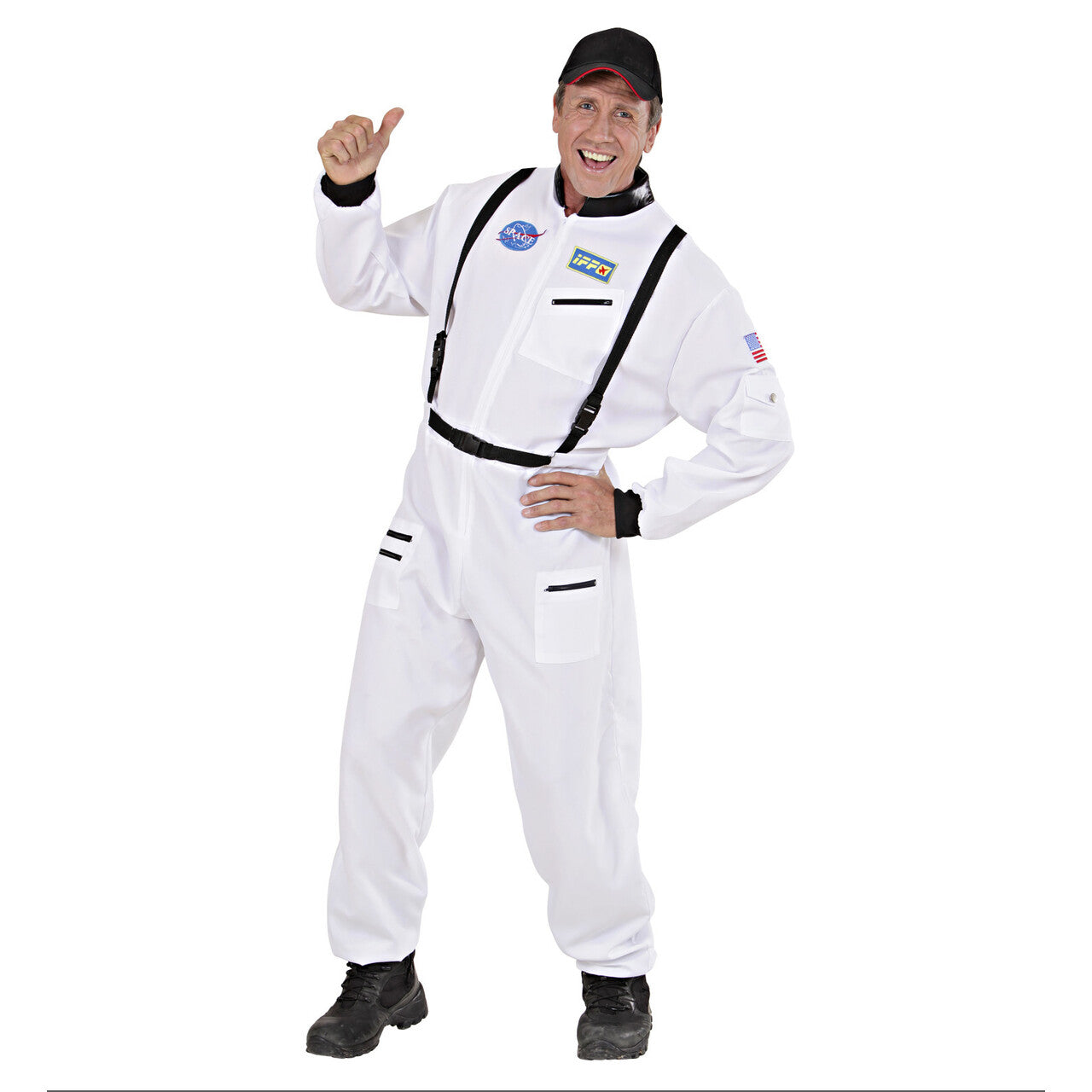 Op deze afbeelding zie je een Kostuums, van het merk Widmann. Stoere Astronaut Wit Man Kostuum