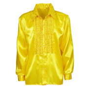 Op deze afbeelding zie je een Kostuums, van het merk Widmann. Lekker Foute Blouse Met Ruches Geel Man