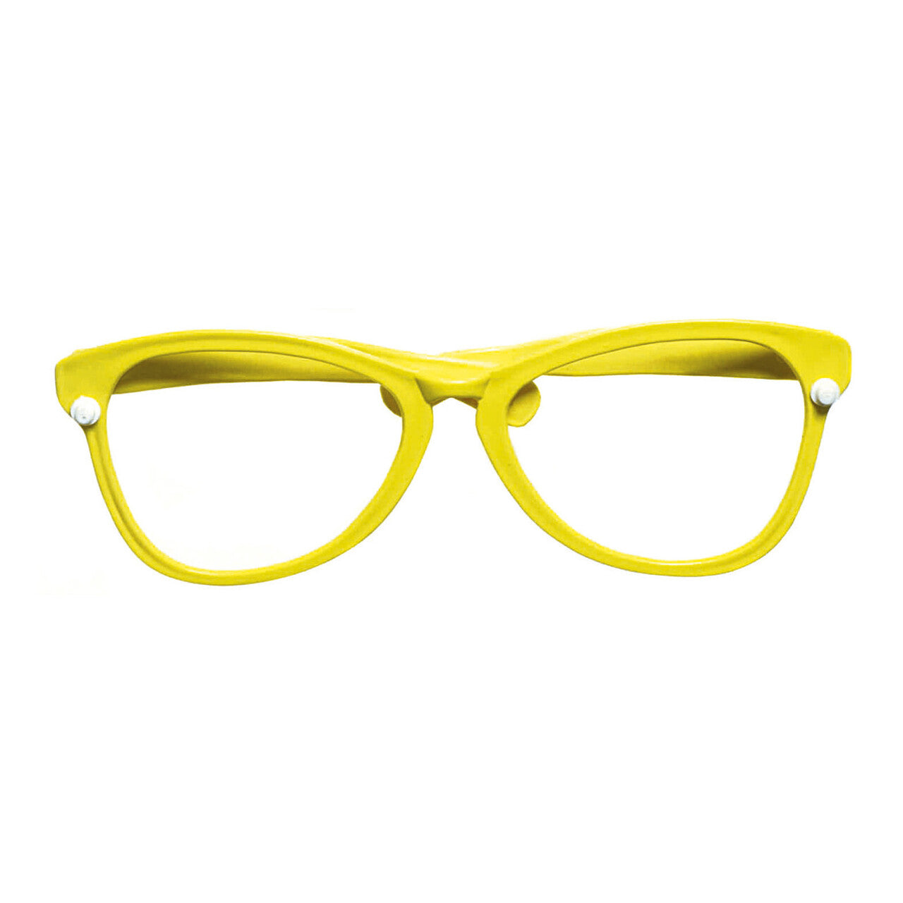 Op deze afbeelding zie je een Accessoires, van het merk Widmann. Funnyman Grote Clownsbril, Geel