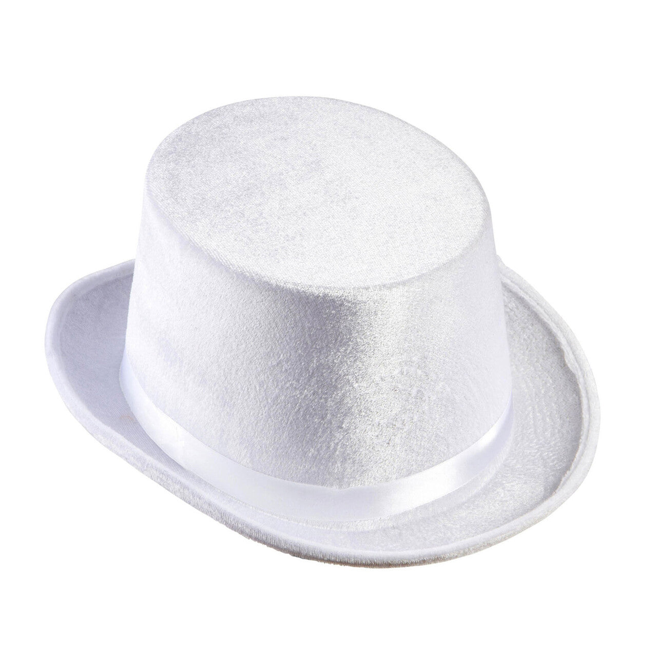 Op deze afbeelding zie je een Accessoires, van het merk Widmann. Hoge Hoed Wit, Fluweel
