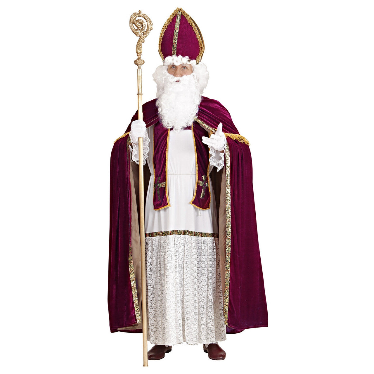 Op deze afbeelding zie je een Kostuums, van het merk Widmann. Sinterklaas Goedheiligman Kostuum