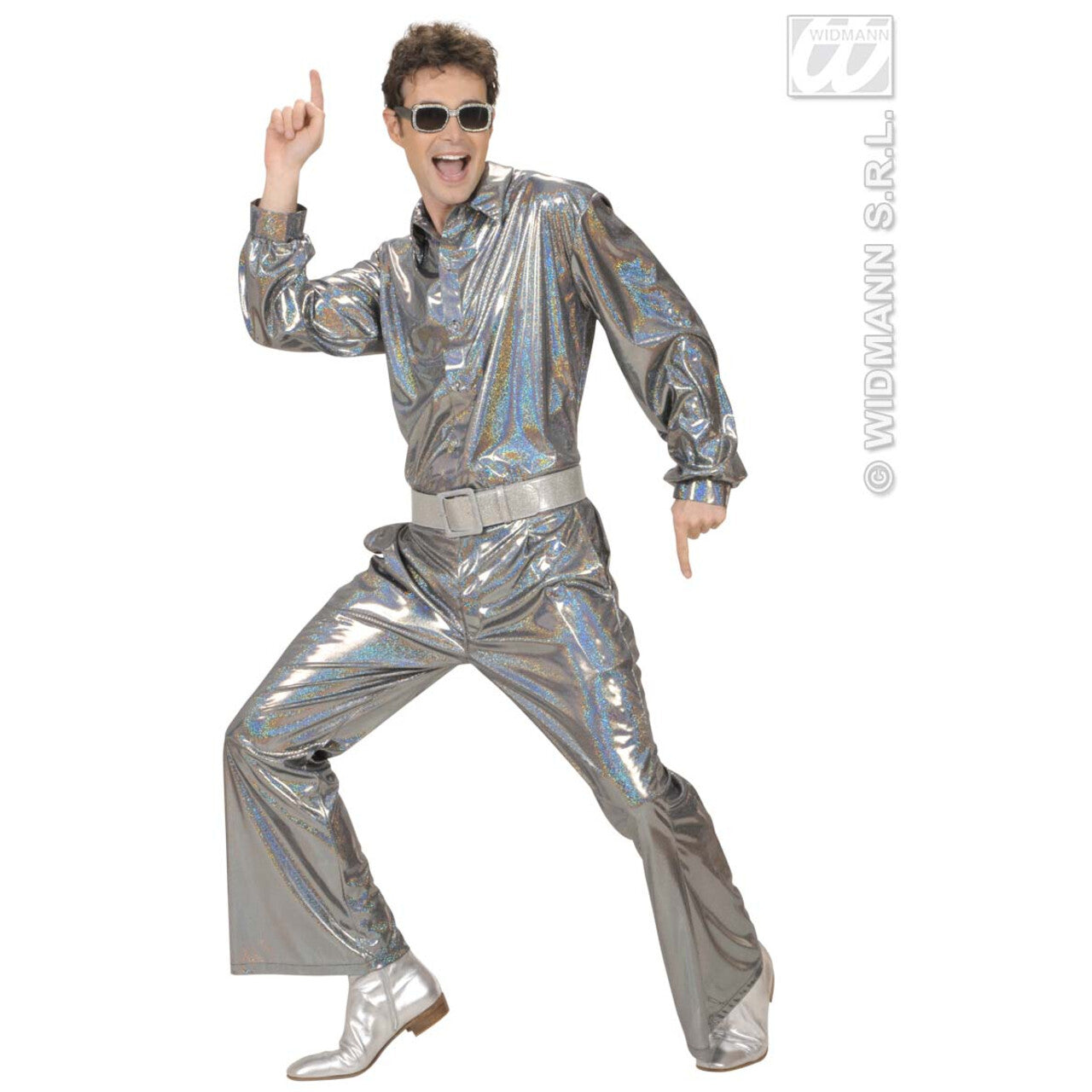 Op deze afbeelding zie je een Accessoires, van het merk Widmann. Riem Zilver Glitter