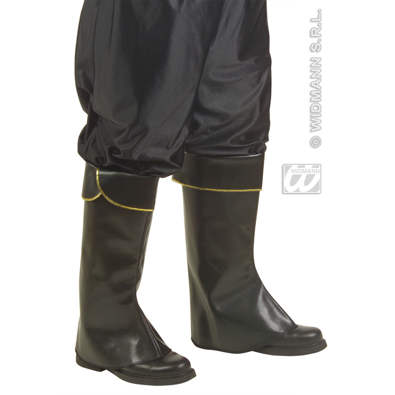 Op deze afbeelding zie je een Accessoires, van het merk Widmann. Opzetlaarzen Lederlook