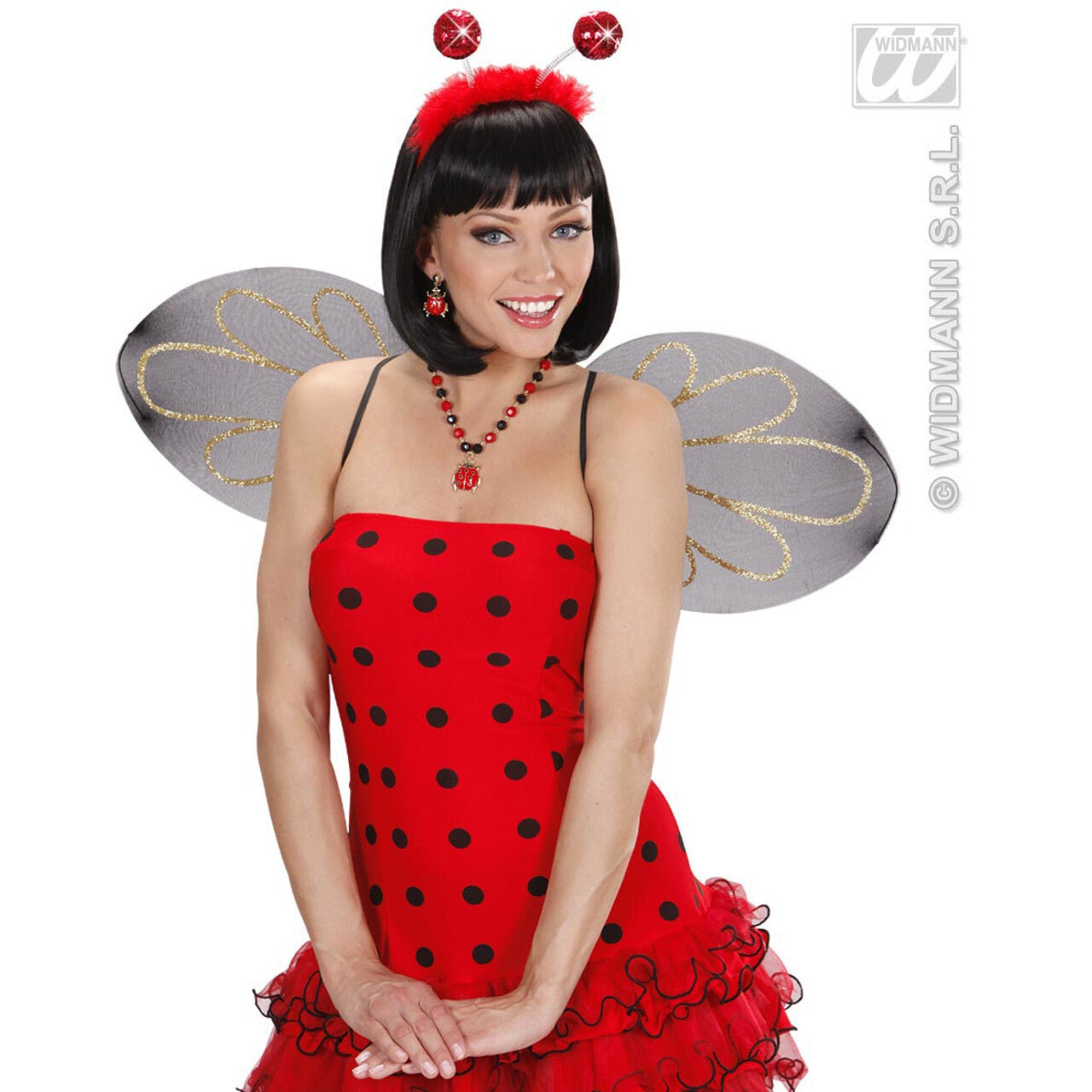 Op deze afbeelding zie je een Accessoires, van het merk Widmann. Hoofdband Rood Pailletten Met Maraboe