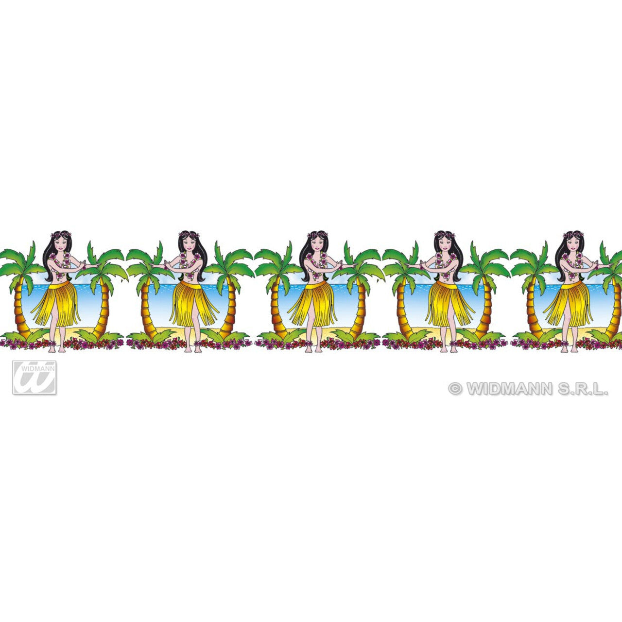 Op deze afbeelding zie je een Decoratie, van het merk Widmann. Slinger 3 Meter, Hawaii