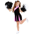 Cheerleader Outfit Schwarz-Pink Kostüm für Mädchen