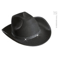 Cowboyhut Schwarz Mit Strassband