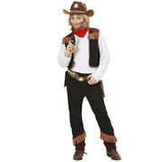 Op deze afbeelding zie je een Kostuums, van het merk Widmann. Texas Cowboy Zwart Kind Kostuum Jongen