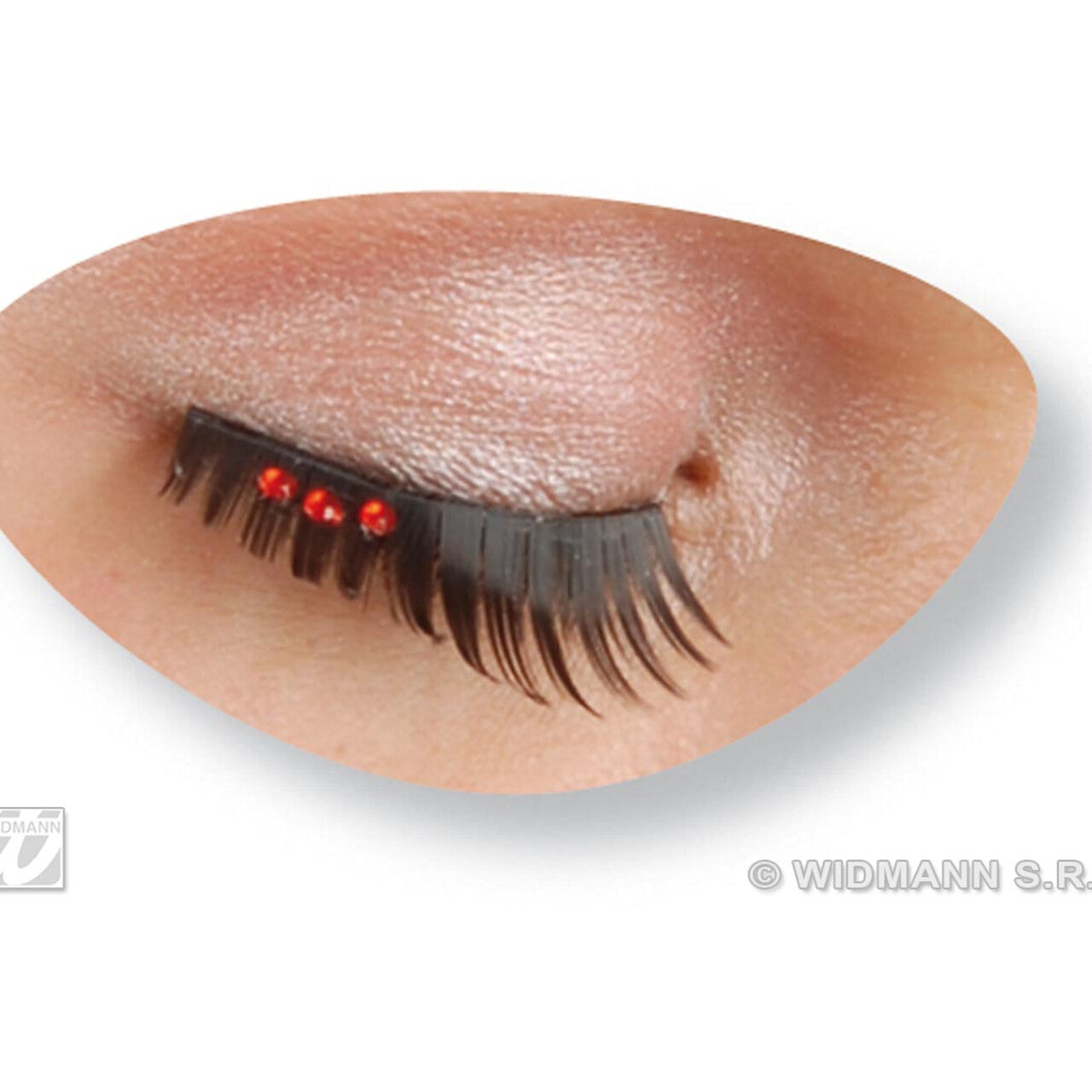 Op deze afbeelding zie je een Accessoires, van het merk Widmann. Oogwimpers Zwart, Met Strass Steentjes