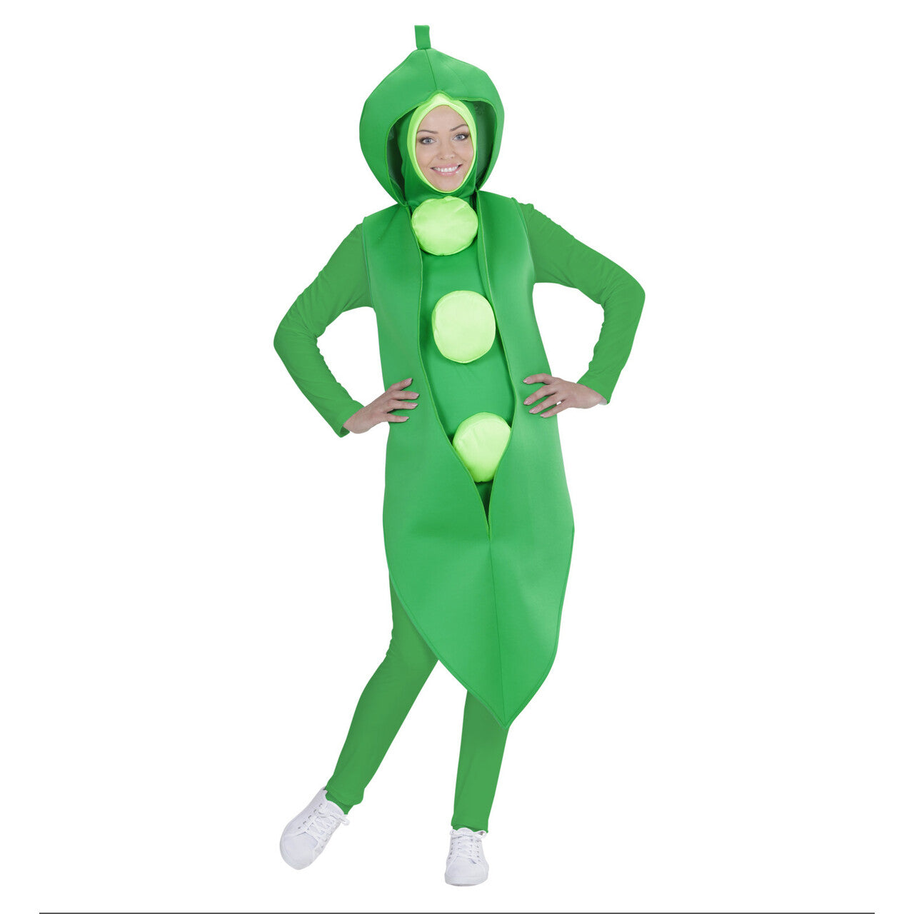 Op deze afbeelding zie je een Kostuums, van het merk Widmann. Erwt Groen & Gezond Volwassen Kostuum Man
