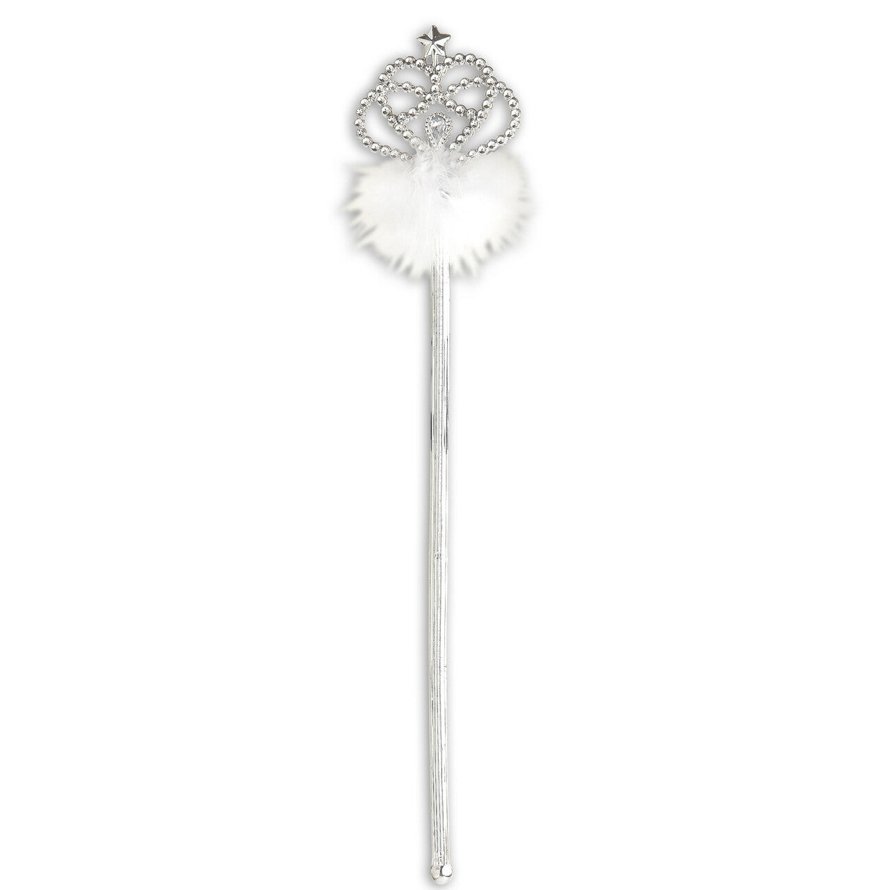 Op deze afbeelding zie je een Accessoires, van het merk Widmann. Betoverende Feeenstaf Met Marabou, Wit