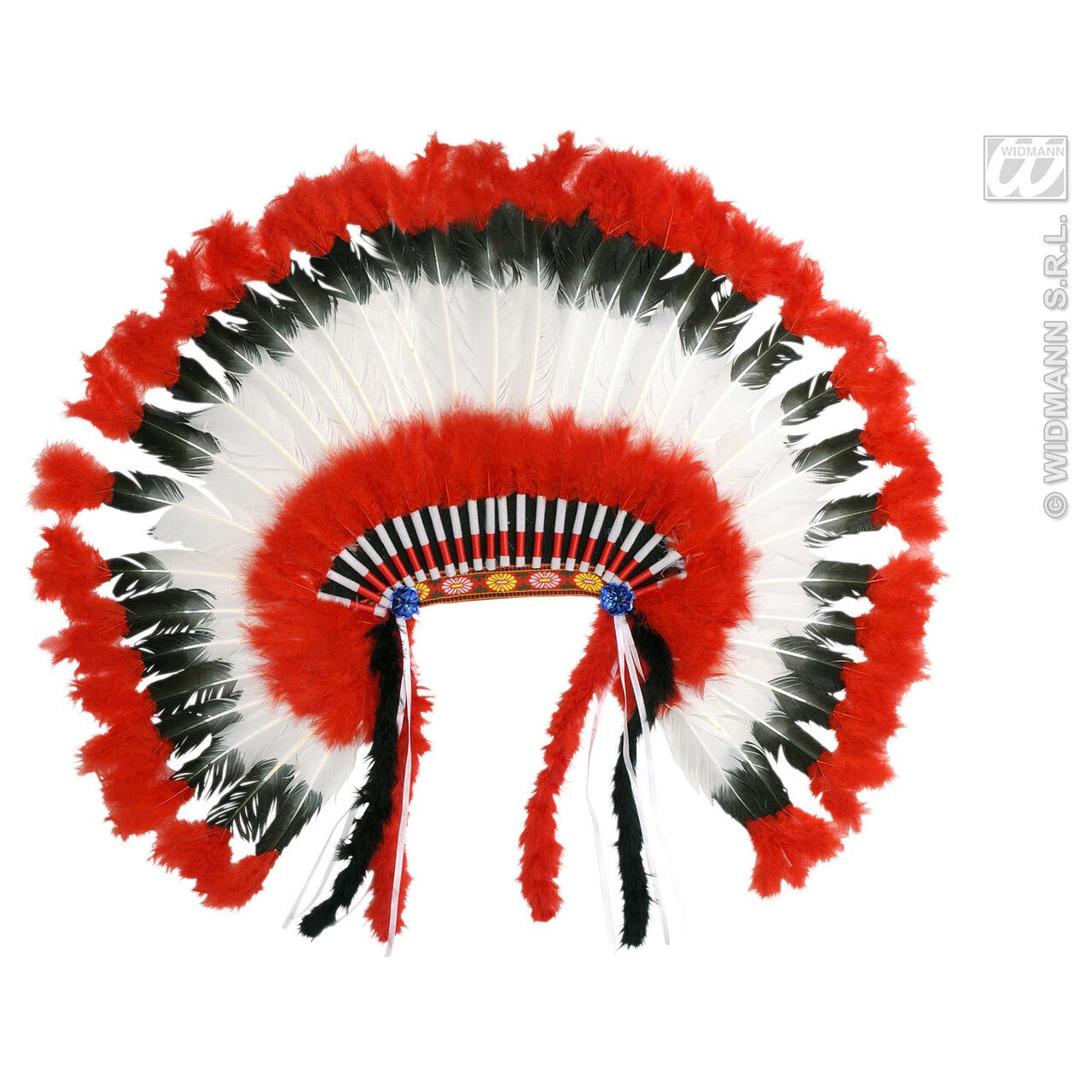 Op deze afbeelding zie je een Accessoires, van het merk Widmann. Hoofddeksel Indiaan, Luxe Uitvoering