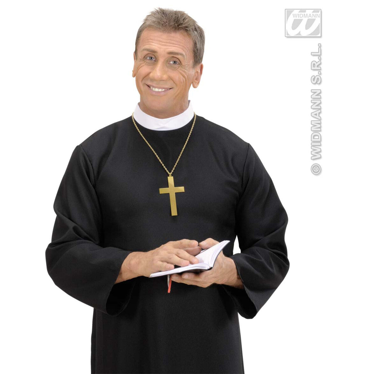 Op deze afbeelding zie je een Accessoires, van het merk Widmann. Ketting Kruis Goud
