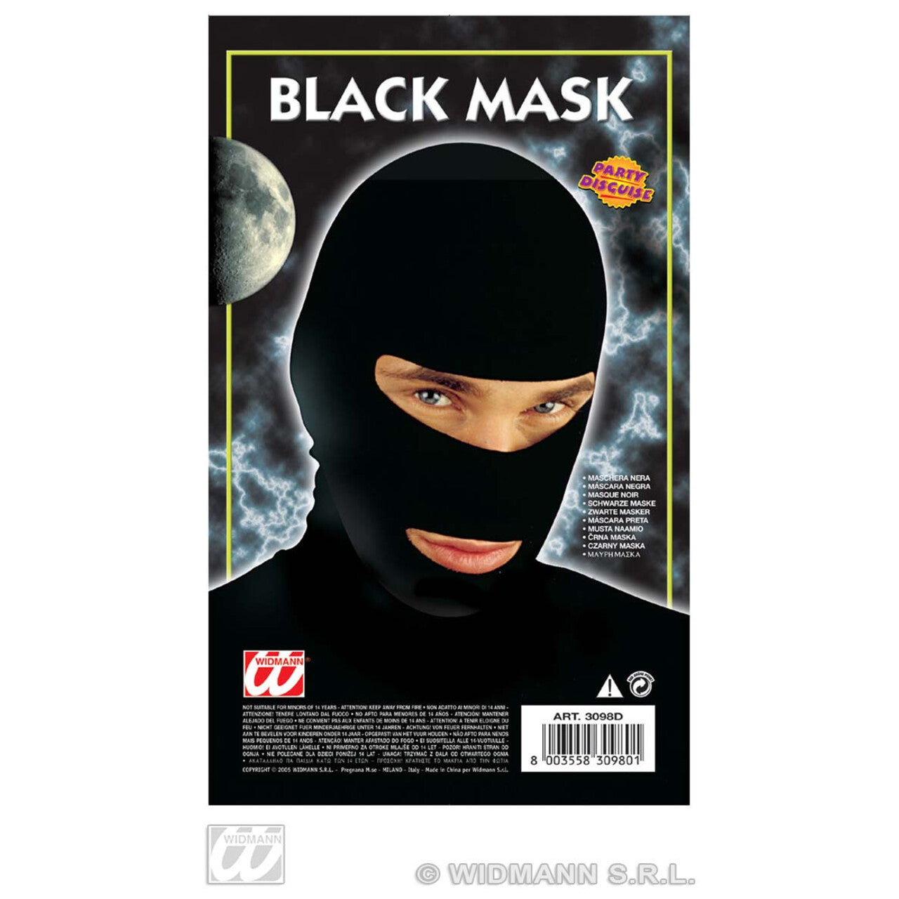 Op deze afbeelding zie je een Accessoires, van het merk Widmann. Zwarte Kap Inbreker