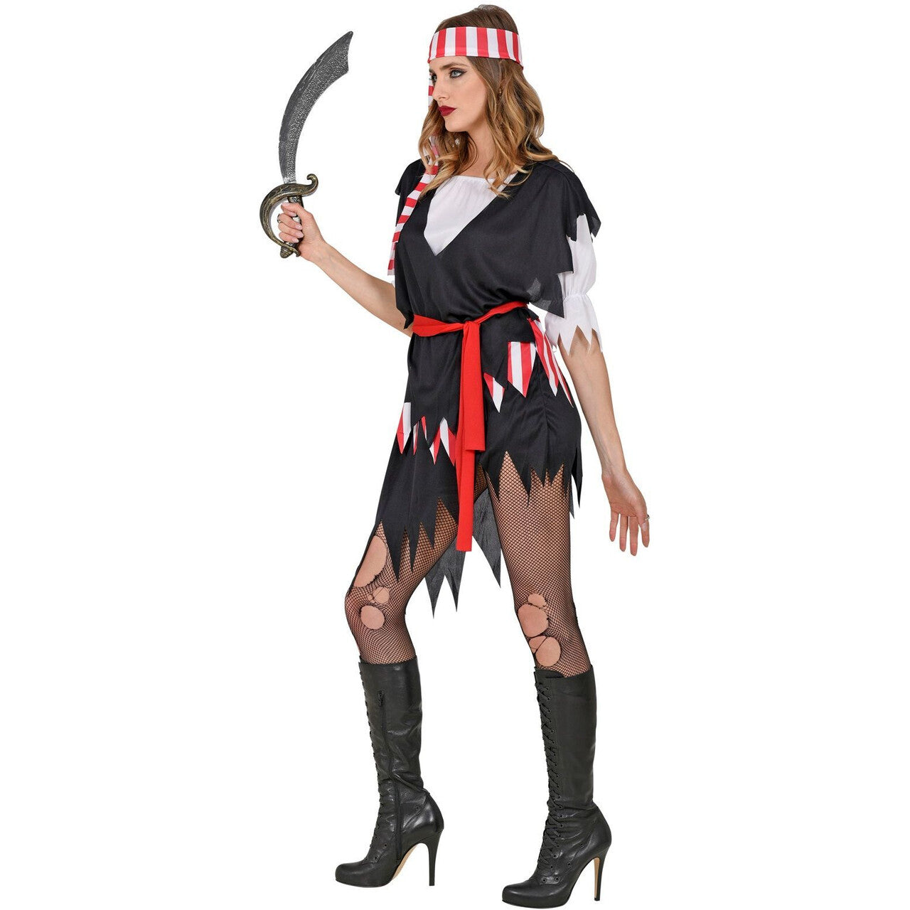 Op deze afbeelding zie je een Kostuums, van het merk Widmann. Piraten Dame Roofster XL Kostuum Vrouw