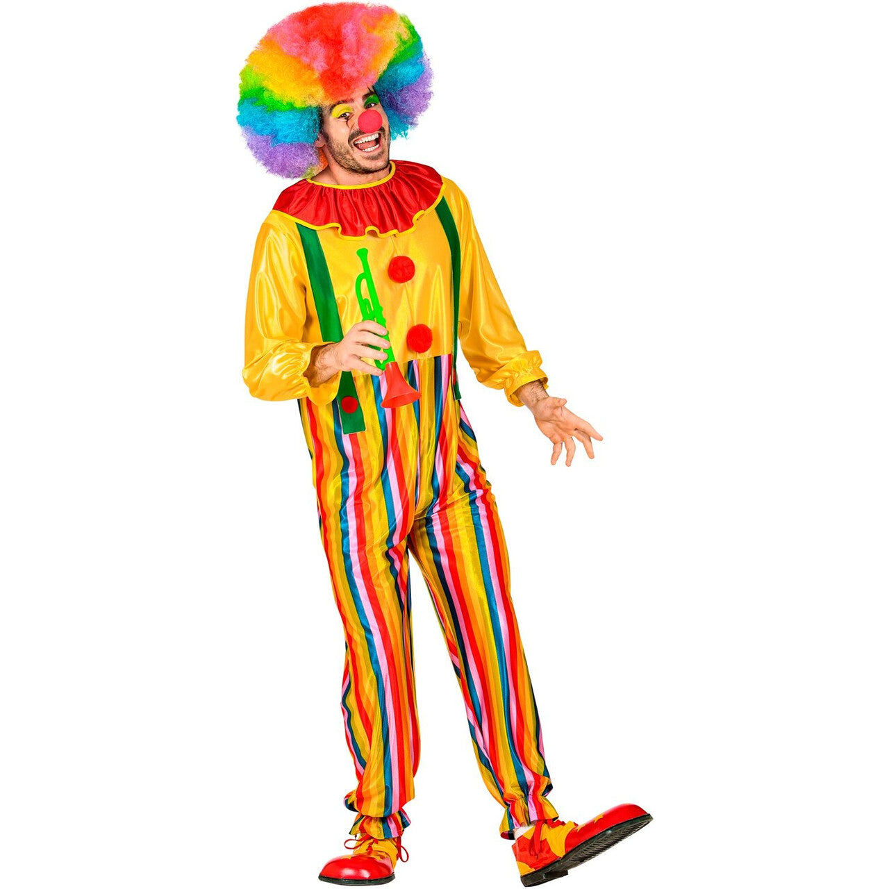 Op deze afbeelding zie je een Kostuums, van het merk Widmann. Funny Clown Circus Kostuum Man