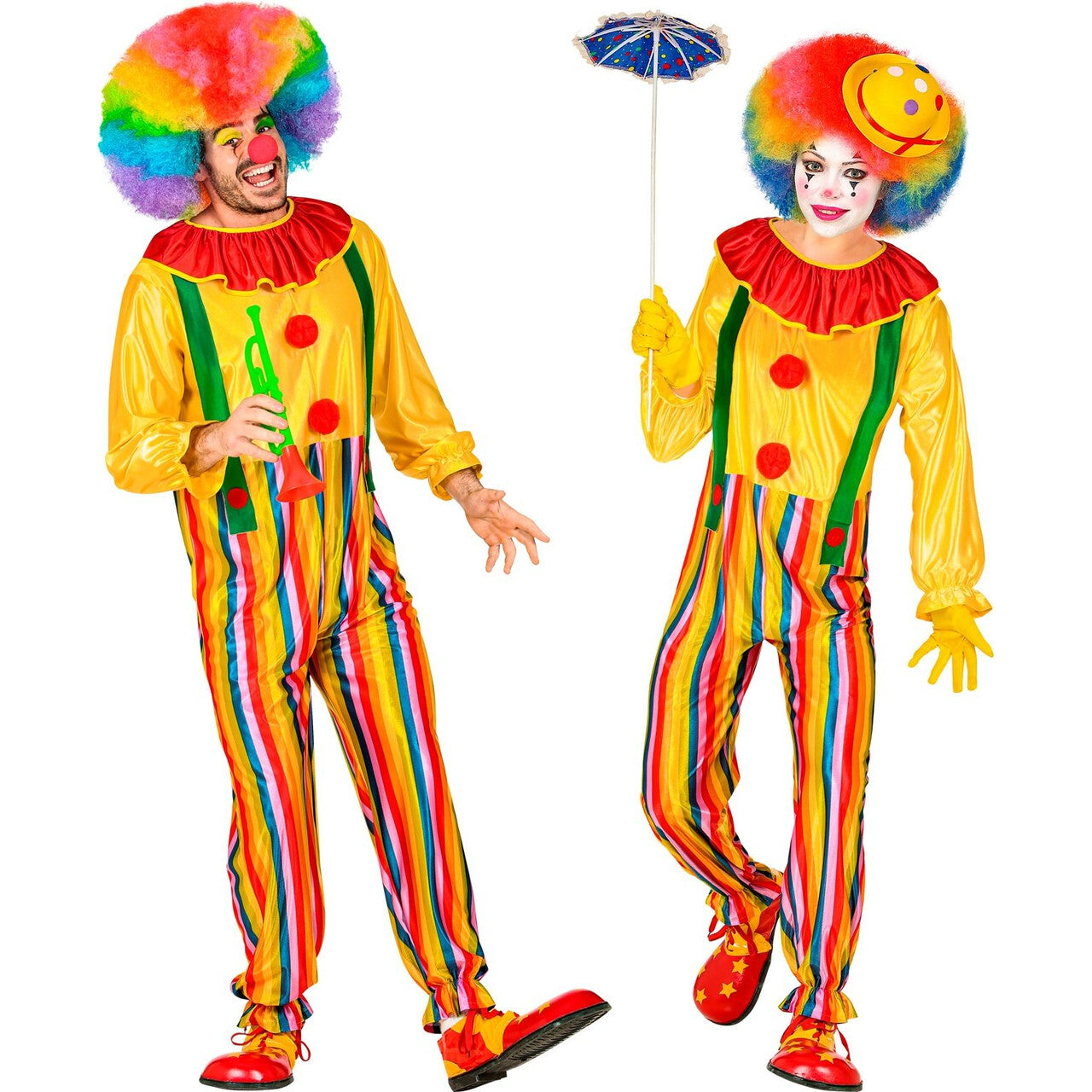 Op deze afbeelding zie je een Kostuums, van het merk Widmann. Funny Clown Circus Kostuum Man
